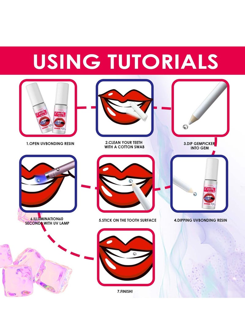 Jaysuing - DIY Tooth Gem Kit  Jewelry Kit Teeth Jewelry Gems Set Ornaments for Tooth Decoration - Image 1