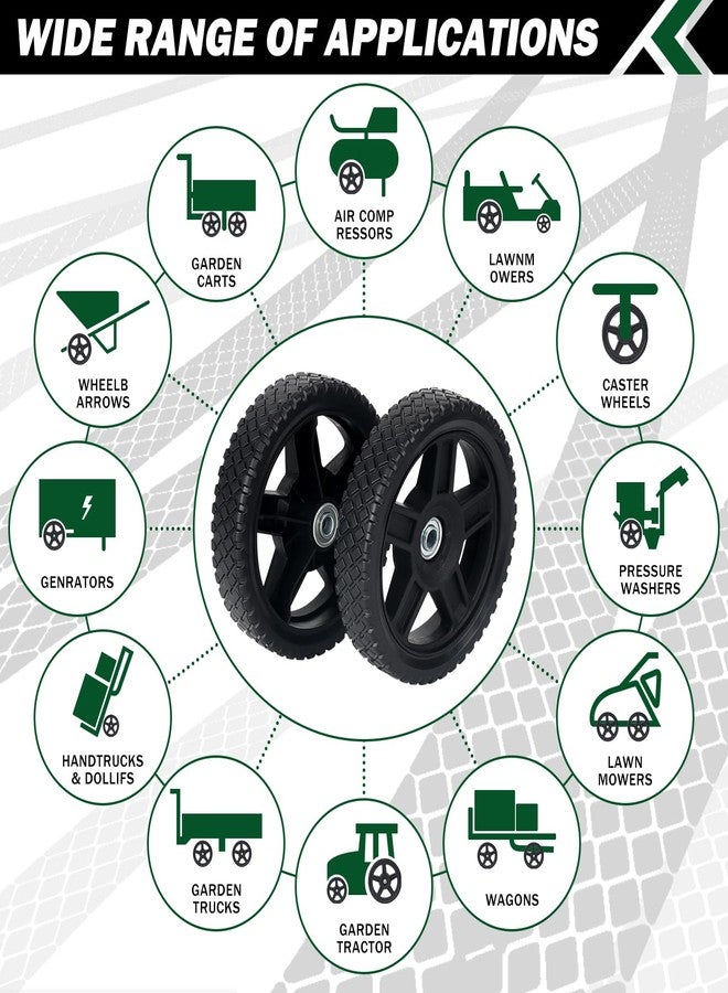 CheeMuii 8 Inch Lawn Mower Wheels 2 Pack 8" Push Lawn Mower Wheels with Bolts and Lock Nuts Kit Fit for Most Standard push Lawn Mowers/Generator/Garden Tiller/Handtruck - Image 5