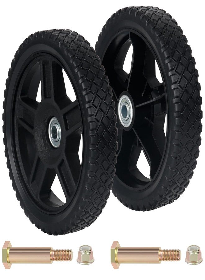 CheeMuii 8 Inch Lawn Mower Wheels 2 Pack 8" Push Lawn Mower Wheels with Bolts and Lock Nuts Kit Fit for Most Standard push Lawn Mowers/Generator/Garden Tiller/Handtruck - Image 1