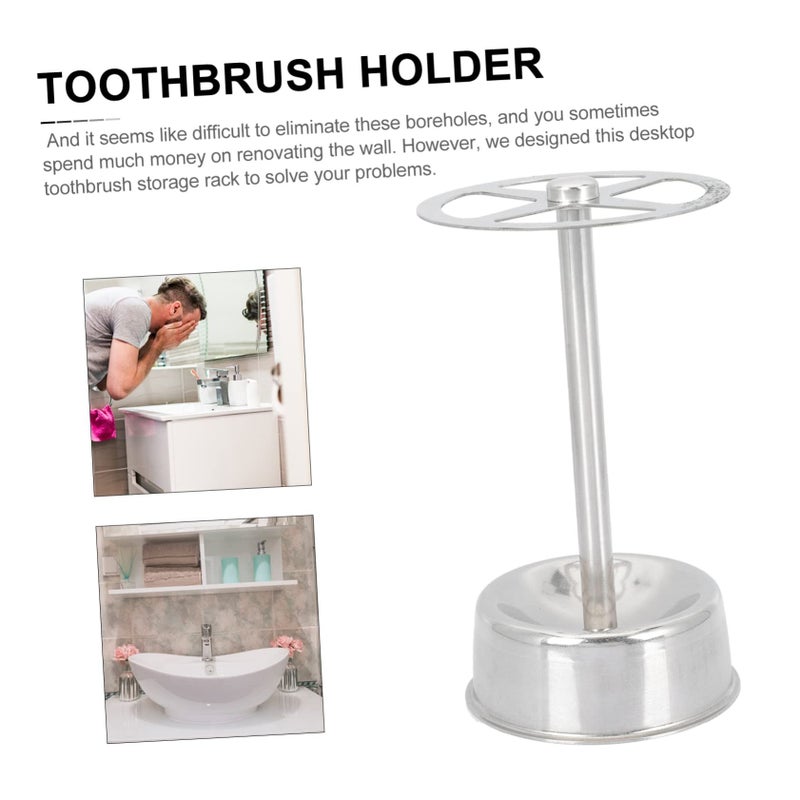 Compact Toothbrush And Toothpaste Holder Stand For Bathroom Vanity Organizer - Image 3