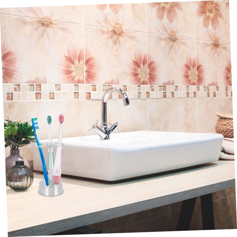 Compact Toothbrush And Toothpaste Holder Stand For Bathroom Vanity Organizer - Image 5