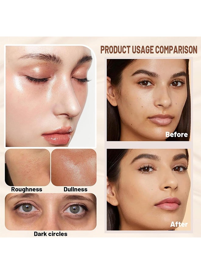 zephoco Concealer,Double-ended Concealer Stick Foundation Stick with Built-in Soft Brush and Natural Finish Concealer Foundation Sticks for Multi-Use Face Makeup (Dark skin) - Image 4