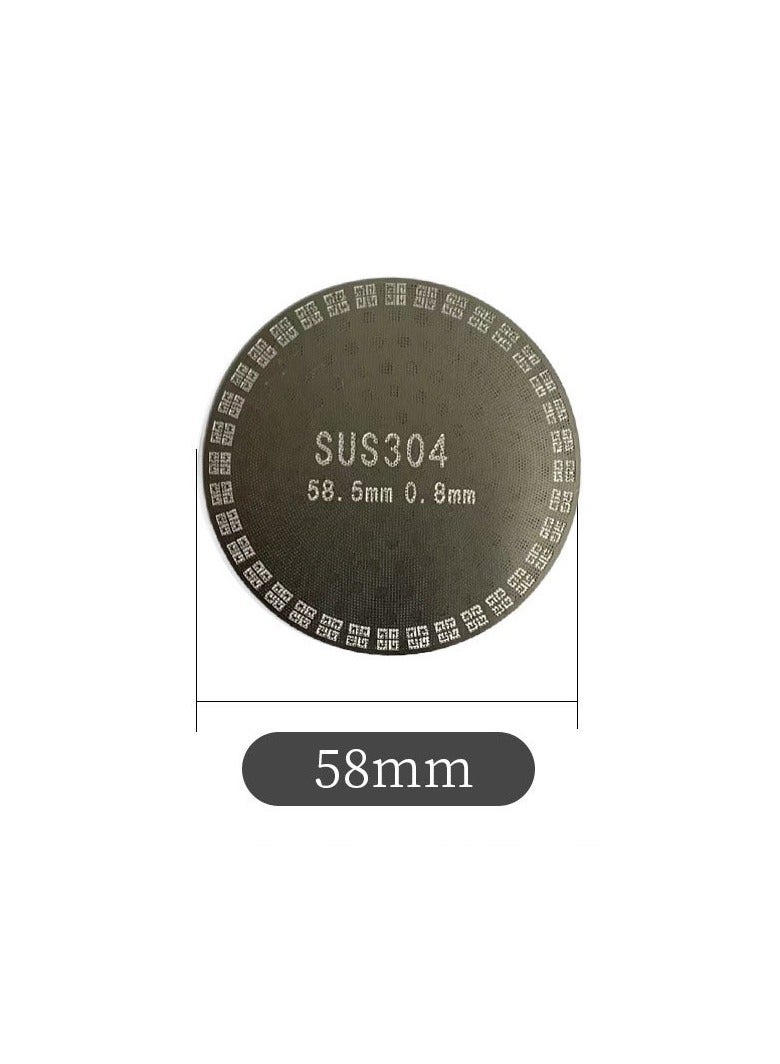58.5mm Washable Mesh Coffee Filter Screen Stainless Steel Espresso Puck Screen Portafilter Accessory For Coffee Machine Reusable Small Filter - Image 1