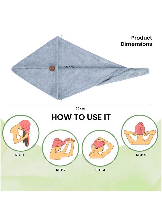 Mush - Mush Bamboo Hair Towel | Ultra Soft, Absorbent & Anti Microbial Hair Wrap | Quick Drying 500 GSM Bamboo Towel for Hair - Image 1