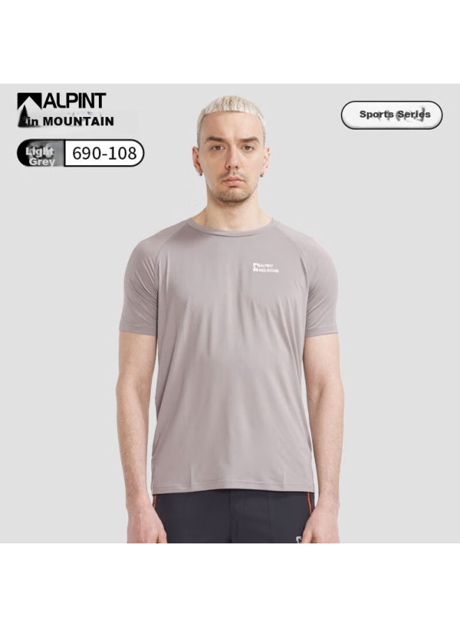 Alpint Mountain Elmont 3m Technology Quick-dry Men's Short Sleeve T-shirt Elastic Breathable Outdoor Quick-dry Clothing Women's Summer Sports - Image 1