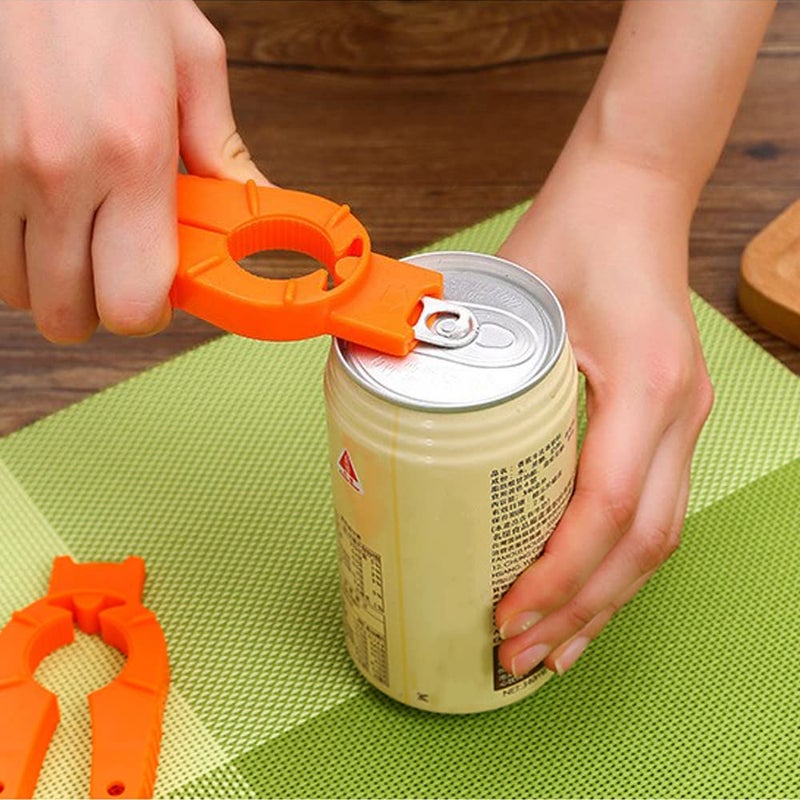 DonLeeving 4 PACK Multifunctional Kitchen Bottle Opener Adjustable Easy Grip Bottle Jar Opener Orange Can Opener Use for Elderly Weak Hands and Arthritic - Image 5