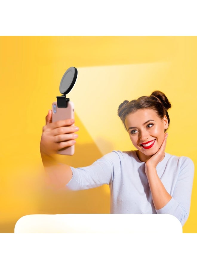 Rechargeable Portable Selfie Light with Clip – 40 LED Lamps, High CRI Over 95 – For Smartphone Photography, Camera, and Makeup  - Image 3