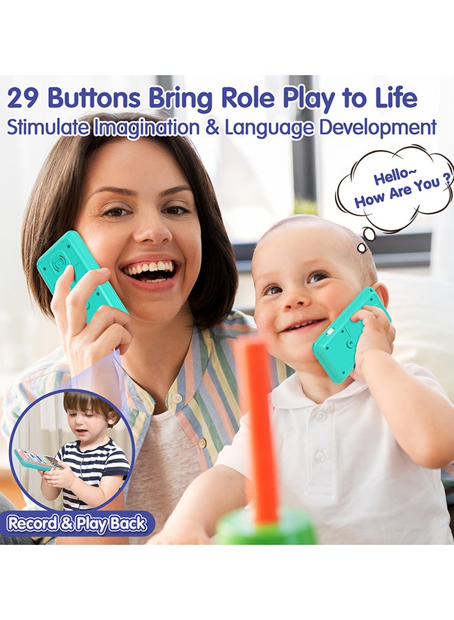 HOLA Baby Learning Phone | Interactive Toy Phone for Toddlers 6-36 Months | Light-Up Pretend Play Phone with Sound, Music, Numbers, Recording, Educational Toy for Baby Boys Girls** - Image 4