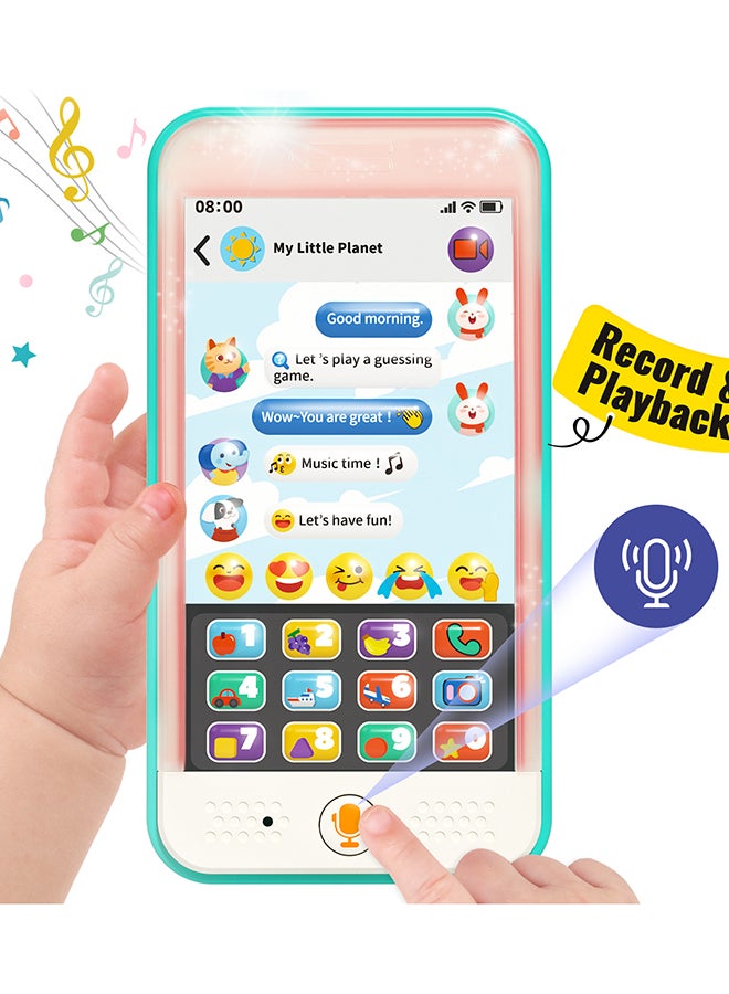HOLA Baby Learning Phone | Interactive Toy Phone for Toddlers 6-36 Months | Light-Up Pretend Play Phone with Sound, Music, Numbers, Recording, Educational Toy for Baby Boys Girls** - Image 1