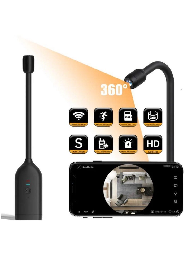 Generic 360-Degree Panoramic Hidden Camera Spy Camera Flexible and Adjustable Camera, Free Rotation Angle 1080P Camera with Motion Detection, Indoor  - Image 1