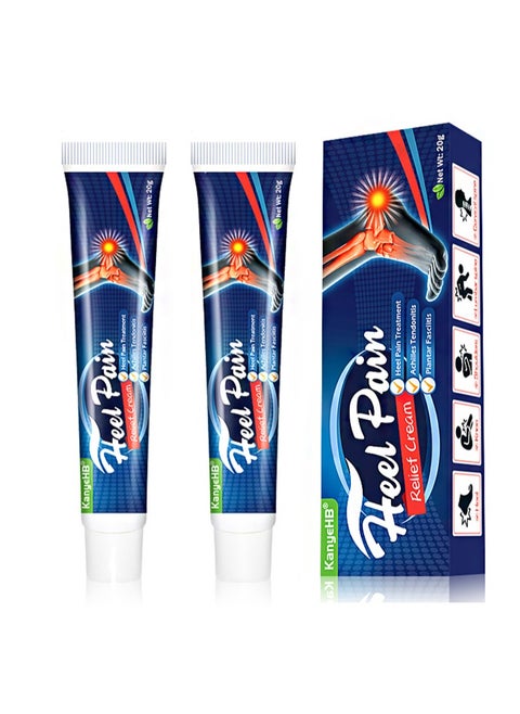 20g Heel Pain Relief Cream, Herbal Formula, Relieves Heel Pain, Deeply Calms Fascia, Treats Plantar Fasciitis (2 PCS)