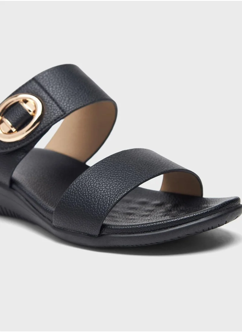 shoexpress Double Strap Wedge Sandals