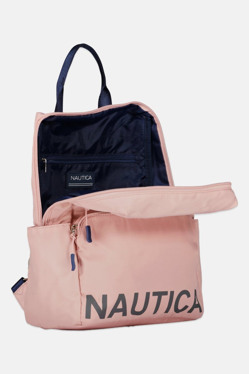 NAUTICA Women Brand Logo Backpack 35 H x 31 L x 13 W cm, Pink - Image 3
