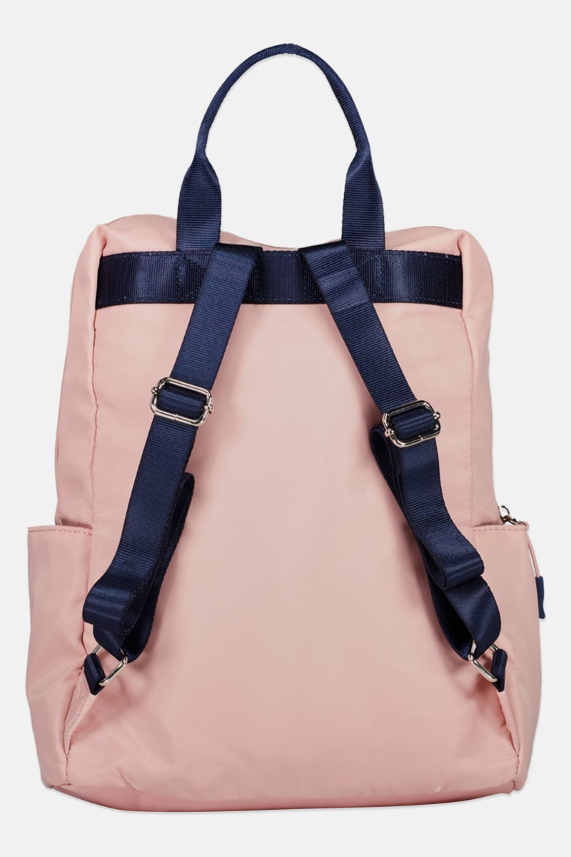 NAUTICA Women Brand Logo Backpack 35 H x 31 L x 13 W cm, Pink - Image 2