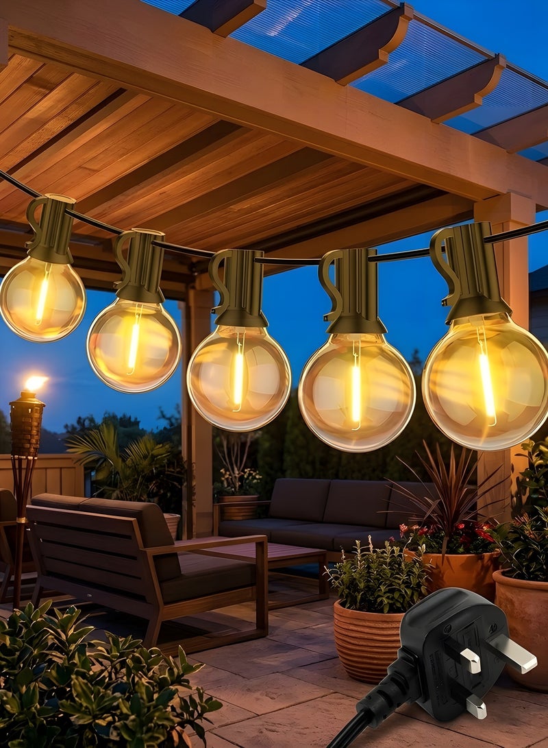 Beauenty Outdoor String Lights 50 Feet G40 Globe LED Patio Lights with 25 Bulbs,2700K Bright LED Patio String Lights, Waterproof Hanging Light Strings for Wedding Patio Indoor Outdoor Party Garden - Image 1