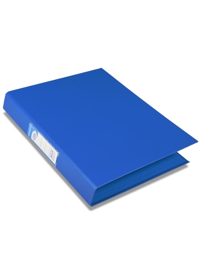 FIS PP Ring Binder, A4 Size(210x297), 2[O]Ring Type, 25mm Ring Size, 42mm Spine Size with PVC Pocket in Spine for Label Design, Packet of 10 Pieces Per Box, Blue Color-FSBDPPA4BL10  - Image 1
