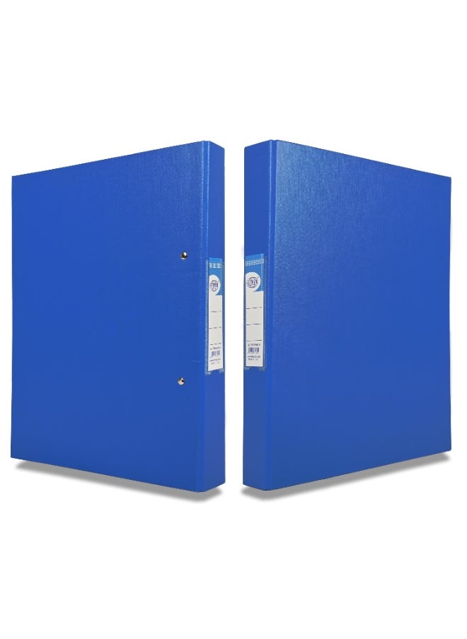 FIS PP Ring Binder, A4 Size(210x297), 2[O]Ring Type, 25mm Ring Size, 42mm Spine Size with PVC Pocket in Spine for Label Design, Packet of 10 Pieces Per Box, Blue Color-FSBDPPA4BL10  - Image 2