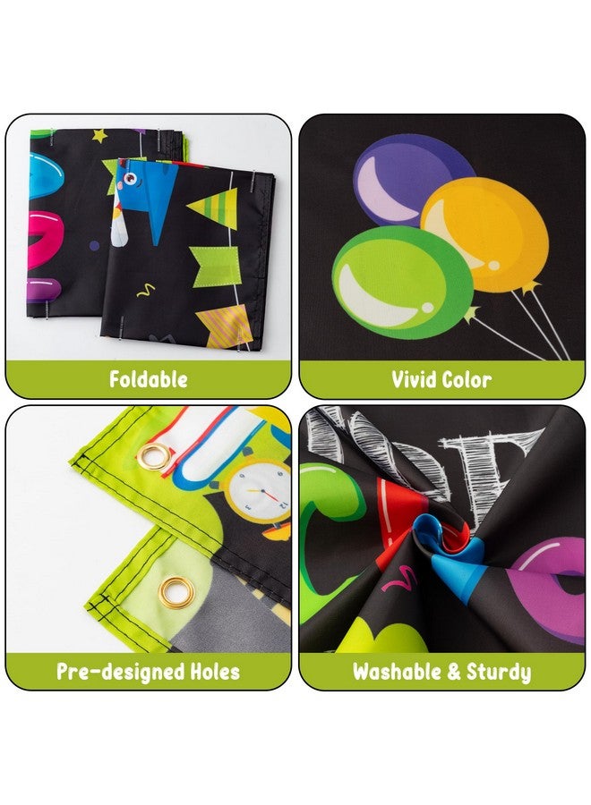 WATINC Preschool Graduation Backdrop Banner - 2pcs Next Stop Kindergarten Extra Large Congrats Grad Background Decor, Pre-K School Celebration Graduate Party Photography Supplies Wall Decoration - Image 3