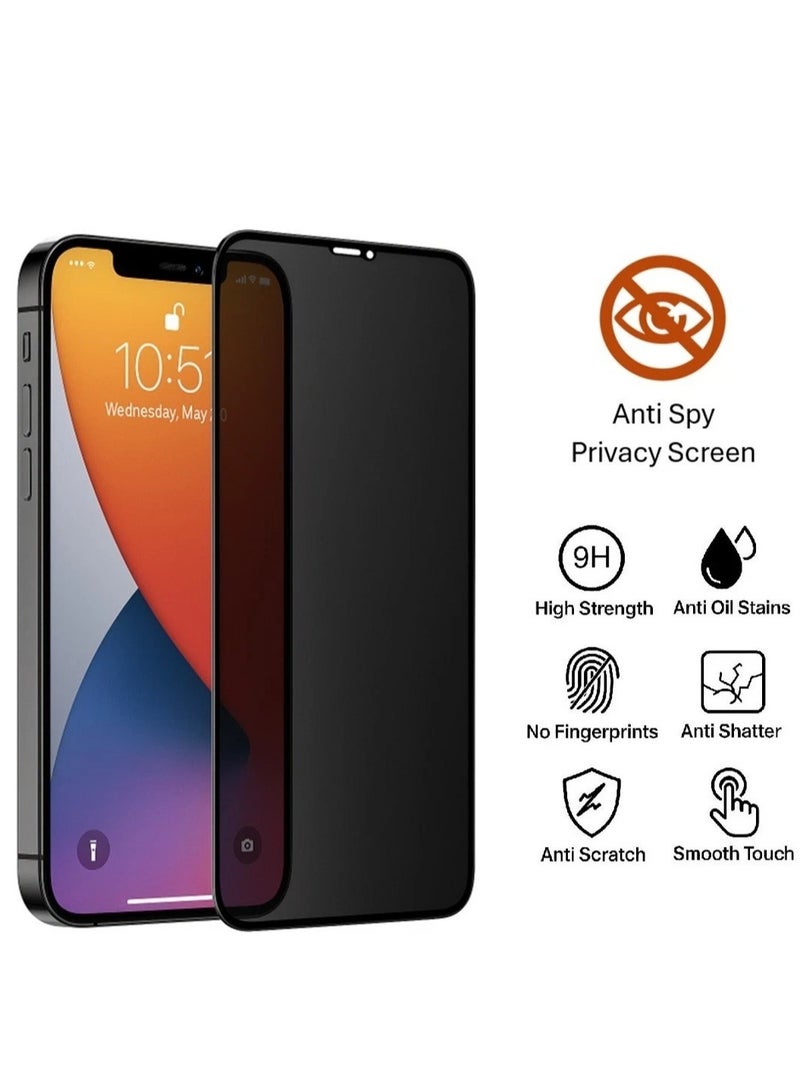 iPhone 17 Privacy Screen Protector, HD Tempered Glass Film for iPhone 17 Anti Spy, No Bubbles Anti-Scratch, 9H+ Hardness, Military Grade Shatterproof, 1-Second Auto-Install - Image 1