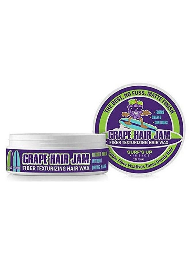 Surf's Up Kidside - Surf’S Up Grape Hair Jam | The Best No Fuss Matte Finish Hair Texturizing Wax | Salon Grade | Fresh Off The Vine Grape Fragrance Kids And Adults Love! | 2 Oz - Image 1