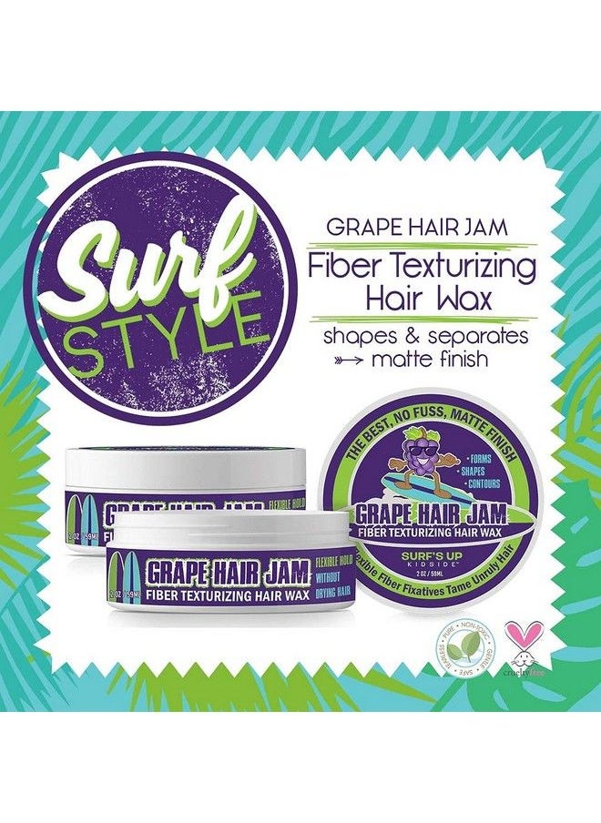 Surf's Up Kidside - Surf’S Up Grape Hair Jam | The Best No Fuss Matte Finish Hair Texturizing Wax | Salon Grade | Fresh Off The Vine Grape Fragrance Kids And Adults Love! | 2 Oz - Image 1