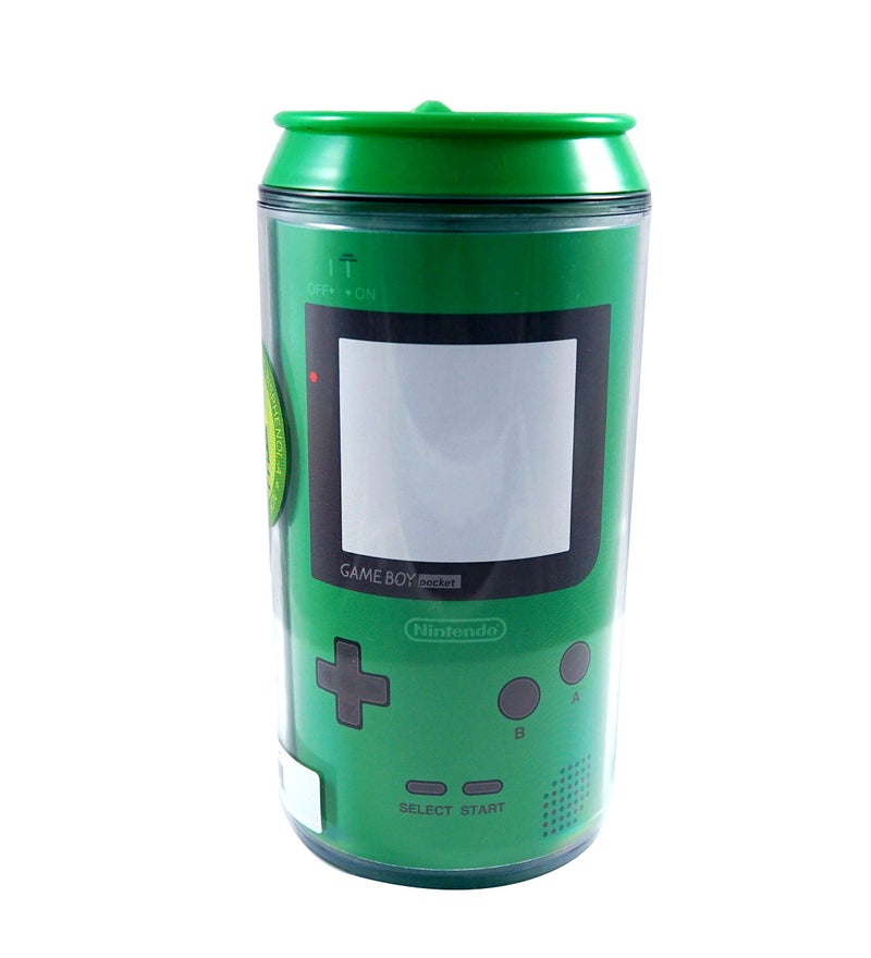 Just Funky Nintendo Green Game Boy 10oz Plastic Travel Can - Image 1