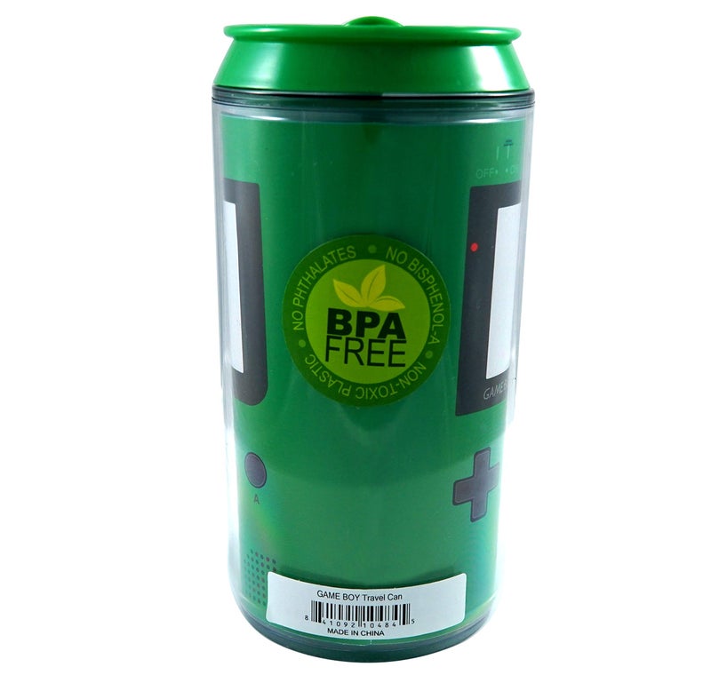 Just Funky Nintendo Green Game Boy 10oz Plastic Travel Can - Image 2