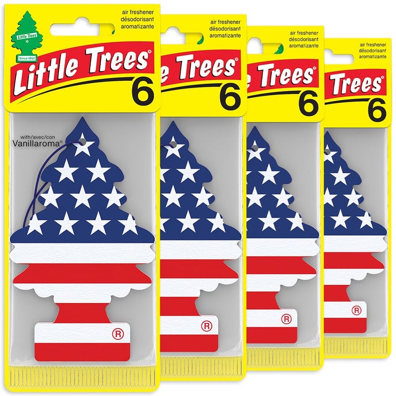 LITTLE TREES Car Air Freshener | Hanging Tree Provides Long Lasting Scent for Auto and Home | America, 24 Air Fresheners - Image 1