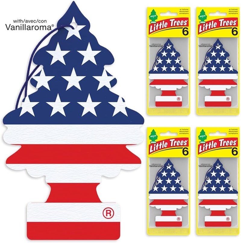 LITTLE TREES Car Air Freshener | Hanging Tree Provides Long Lasting Scent for Auto and Home | America, 24 Air Fresheners - Image 2
