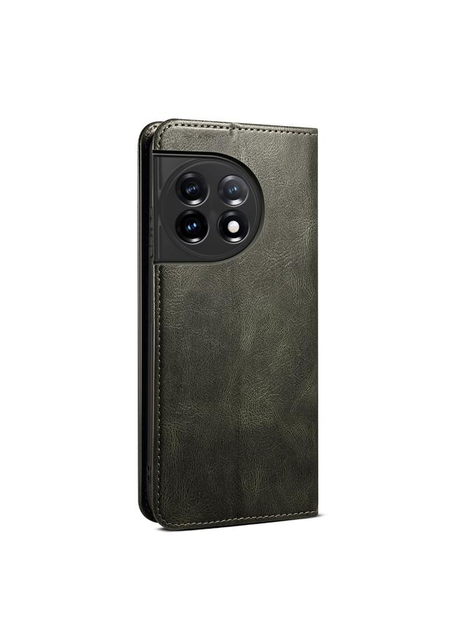 اس-توب جراب لهاتف OnePlus Ace 2 5G مصنوع من الجلد بنمط شمع الزيت ونمط الحصان المجنون - Image 3