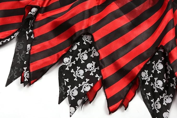 Sicypoty Girls Pirate Costume for Halloween Cosplay Pirate Costume Buccaneer Dress 5-7 Years - Image 4