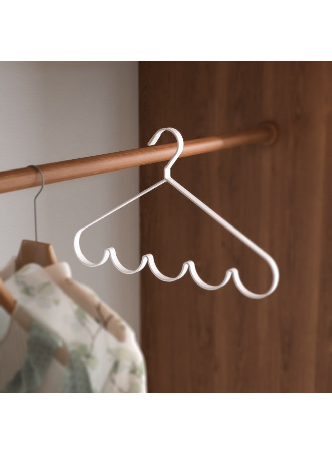 Smart Storage ✨ Multi Slot Clothes Hanger Set of 3 Space Saving Wardrobe Organizer Carbon Steel Scarf Belt Tie Holder Durable Closet Storage Rack White. - Image 1
