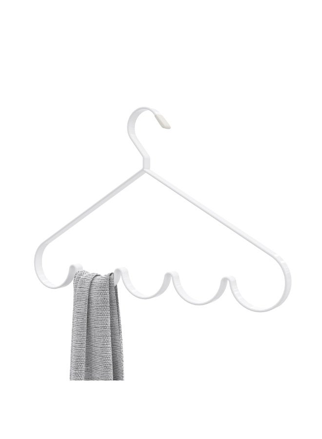 Smart Storage ✨ Multi Slot Clothes Hanger Set of 3 Space Saving Wardrobe Organizer Carbon Steel Scarf Belt Tie Holder Durable Closet Storage Rack White. - Image 4