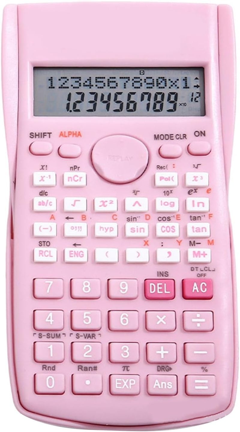 Scientific Calculator, 12 Digit Large Display with Sliding Hard Cover for Students and School - Image 1