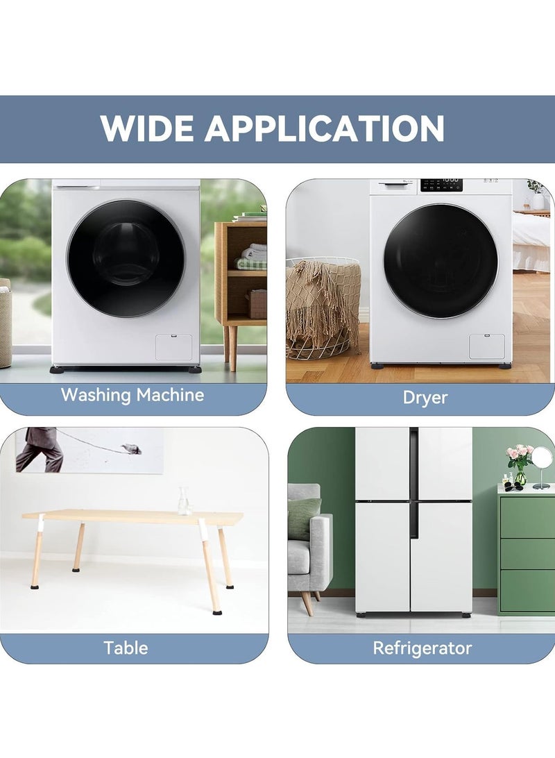 4 Pcs Washing Machine Base, Rubber Washing Machine Stabilizer, Washer Foot Pads, Shock and Noise Reduction for Washing Machines and Dryers, Washer Anti Vibration Mat  - Image 4