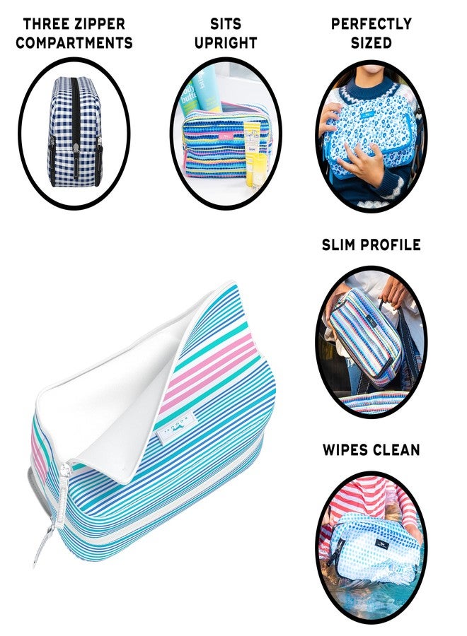 SCOUT 3-Way Bag - Travel Makeup Pouch and Toiletry Bag for Women with Three Zipper Compartments - Stands Upright, Wipes Clean - Image 2