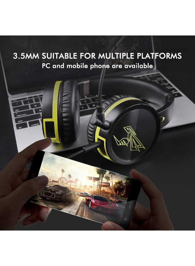 Somic Gaming Heaset for Xbox One, Somic G801 Foldable Stereo Headphone with Detachable Mic, 3.5mm Jack for PS4, Xbox, PC, Mac, iPhone, iPad, Smart phone - Image 2