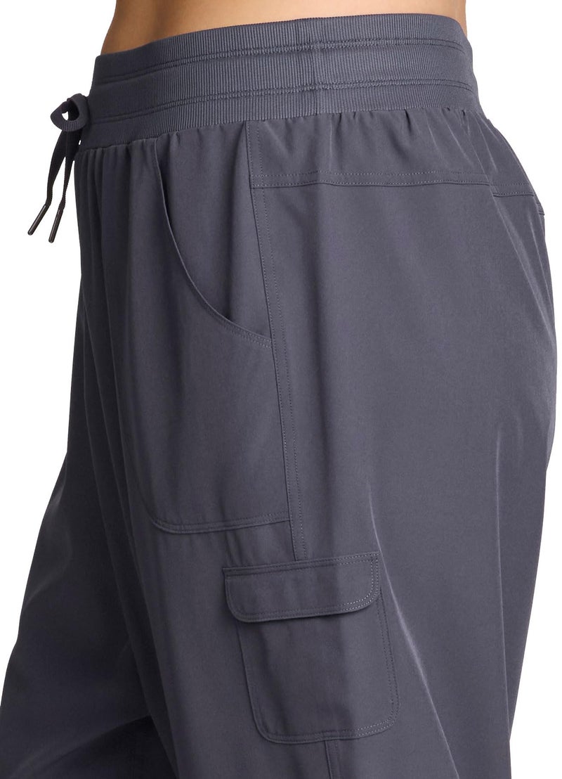 RBX Women's Plus Size Lightweight Drawstring Cargo Capri Pant Dark Grey 3X - Image 5