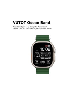 Generic strap for Apple Watch Ultra 49mm, 45mm, 44mm, 42mm Waterproof Soft Silicone Replacement Sports Wristband for iWatch Ultra SE 8 7 6 5 4 3 2 1  - Image 3