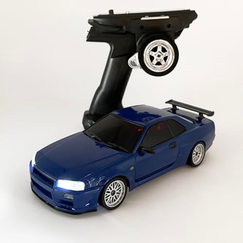WPLDEWAN RC Drift Car with Gyro 118 Scale LDRC Drift Car Remote Control RWD Hobby Drifting Vehicle 24 GHz Proportional Throttle Steering ESP Gyroscope Metal Drive Shaft Alloy Shell Adult LD1899 - Image 1