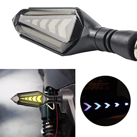 ELTRON TURBO Imported Waterproof Flexible Arrow Running Style Blinker Bright LED Indicators Universal For All Bike Models Motorcycle Turn Signal Lights (Pack of 4, Yellow And Blue) - Image 4