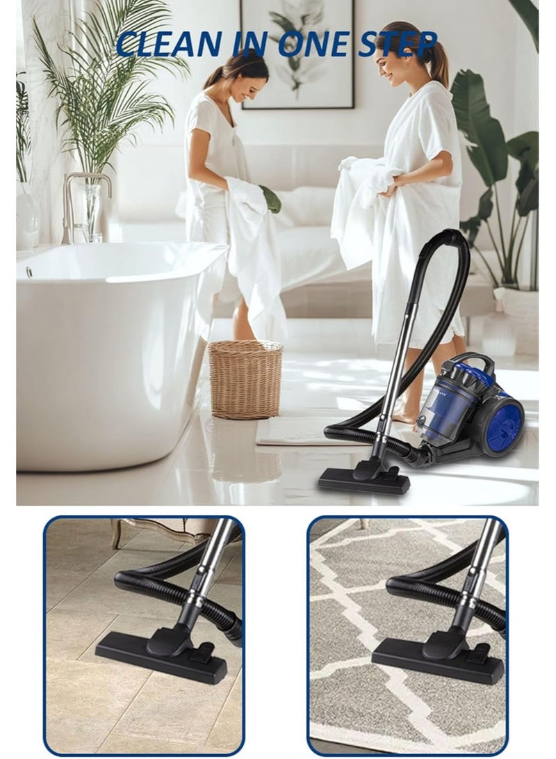 Vparty Vacuum Cleaner 3300W Multi Cyclonic Bagless Canister Vacuum Cleaner 3L With 5M Cable, Bagless Vacuum Cleaner for Home Office Pet Hair, Hard Floors, Carpet  - Image 4