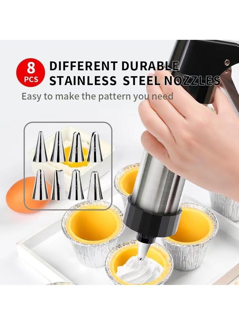 general Cookie Press Stainless Steel Press Mold 13 Pieces Baking Kit Cookie Gun Cookie Dough Press Home DIY Baking Cookie Press Cookie Machine - Image 2