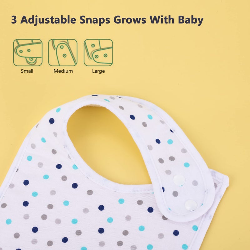Benoxine Baby Bibs Super Soft and Absorbent Organic Cotton Baby Bandana Drool Bibs Set for Boys Girls Newborn Unisex 3-36 Months 12 Pcs - Image 4