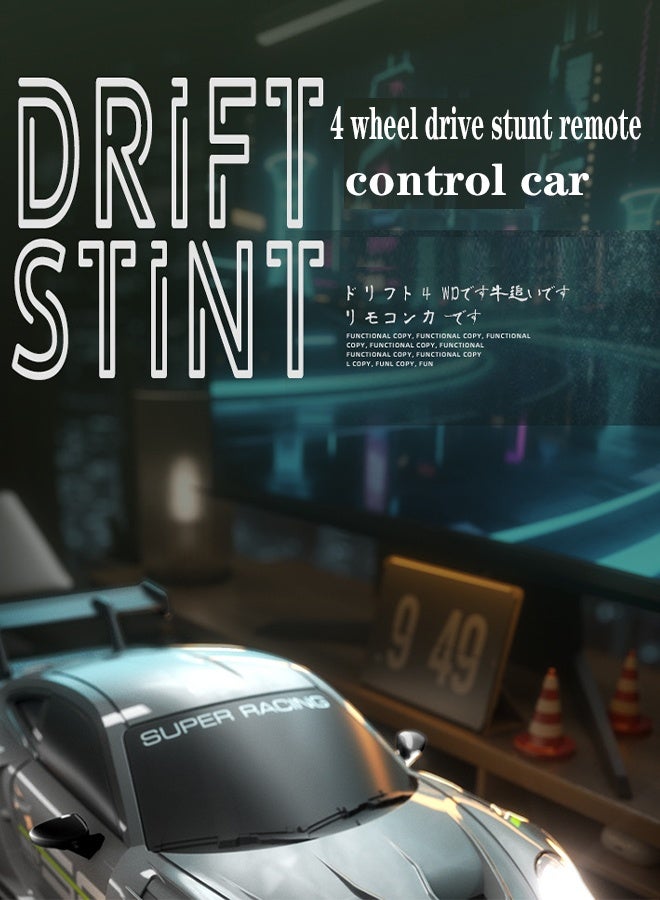 سيستار سيارة تحكم عن بعد 4WD، سيارة تحكم عن بعد هواية 2.4 جيجا هرتز لعبة أطفال مع أضواء، سيارة رياضية تحكم عن بعد، مناسبة للأطفال فوق سن 8 سنوات (تتضمن جهاز تحكم عن بعد *1، كابل شحن USB *1، دليل اللغة الإنجليزية *1، بطاريتان ليثيوم + 4 حواجز طرق + 8 إطارات) - Image 3