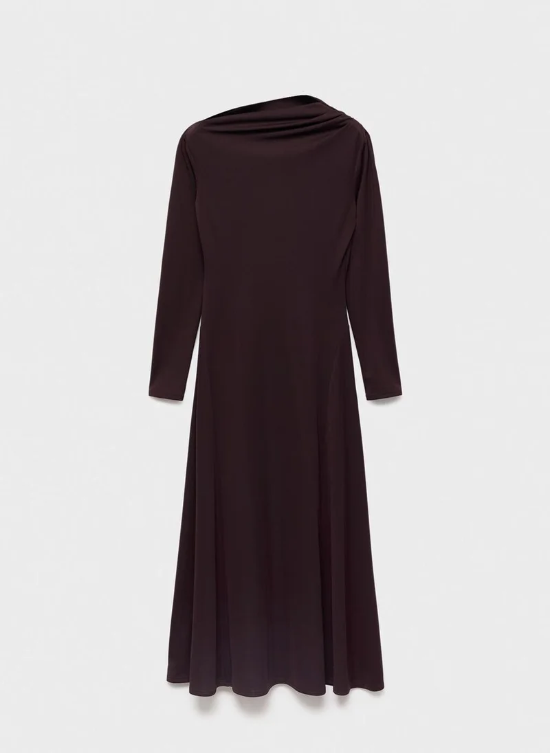 مانجو A-line dress with asymmetrical neckline
