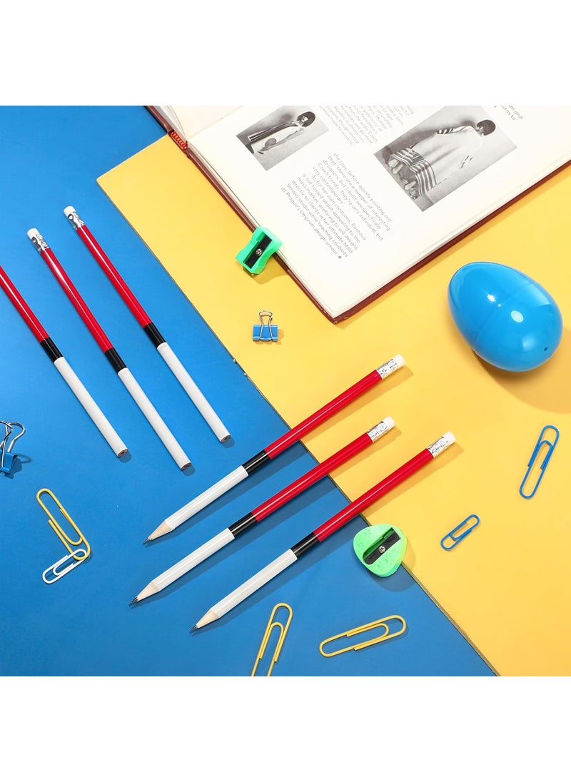 Teling Teling Cartoon Pencils with Erasers Kids Back to School Supplies Classroom Student Gifts Birthday Party Favors Anime Themed Pencils for Boys Girls Classroom UseRed White Ball  - Image 4