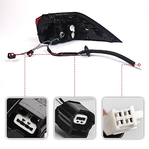 Huray Left Outer Tail Light for Toyota RAV4 2019-2022 Driver Side Taillight Lamp Assembly Replacement for TO2804148 815600R090 - Image 4
