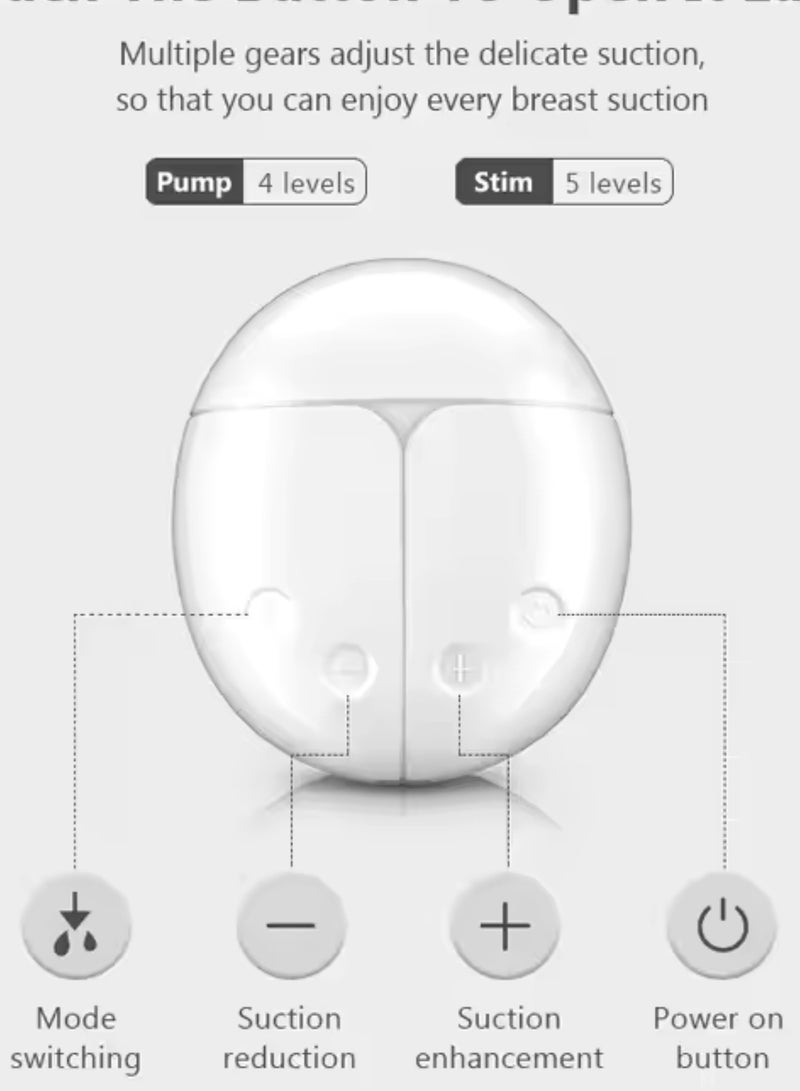 Quiet Portable Electric Double Breast Pump USB Rechargeable BPA Free Pain Free 4 Suction Modes for Easy and Comfortable Breastfeeding - Image 2