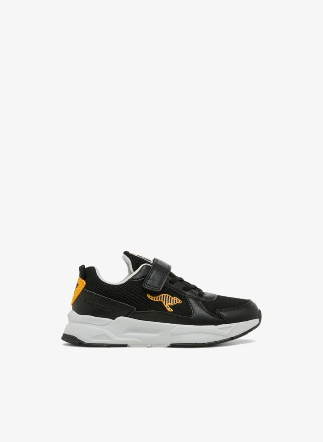 kangaROOS Boys' Panelled Sneakers with Hook and Loop Closure - RAVE 1